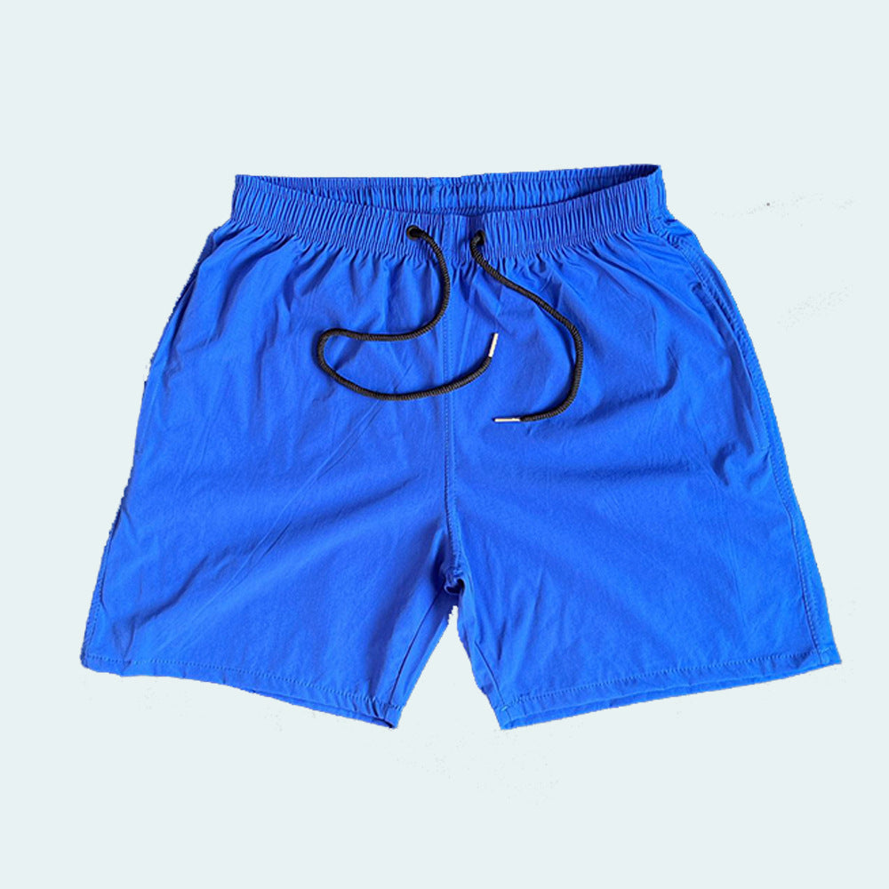Summer Casual Shorts Men's Solid Color Knee-Length Pants Loose Fit Large Size Beach Trousers Candy Color Outdoor Sports Side Pocket Trousers