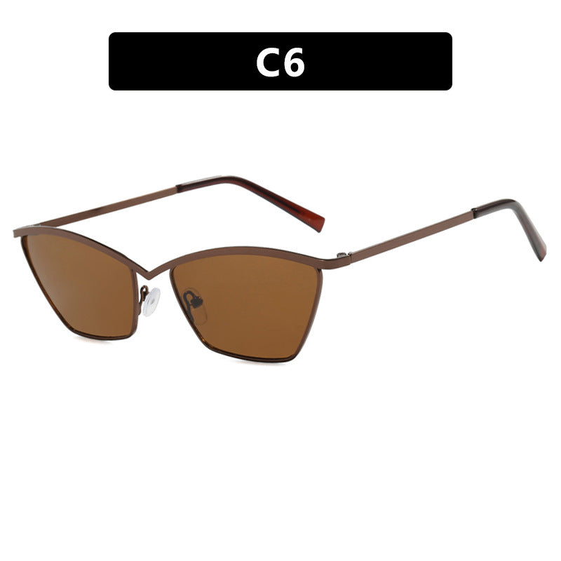 Metal Box Fashion Retro Personalized Sunglasses Outdoor Sports Leisure Sunscreen Driving Trendy Women Cross border Sunglasses