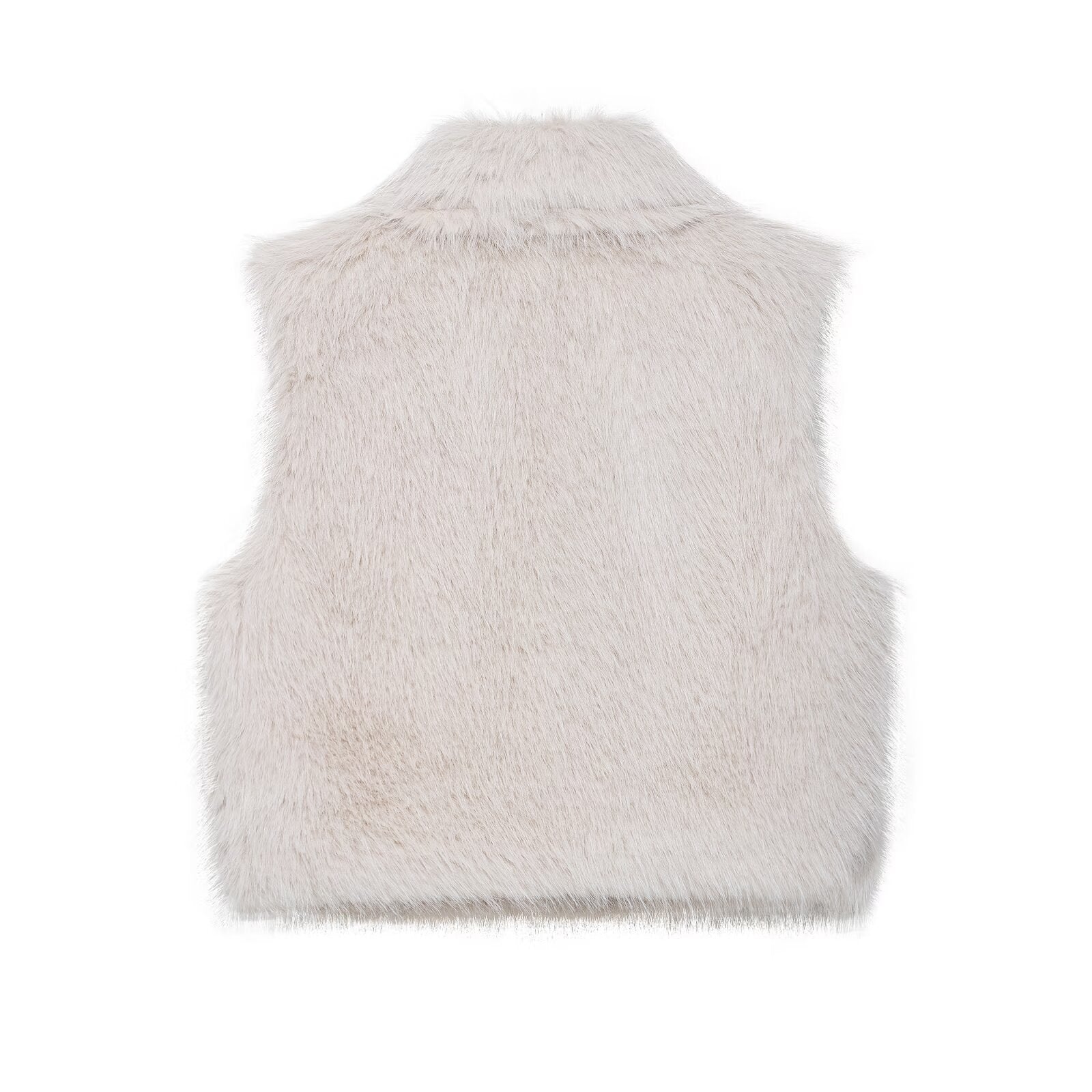 Vest synthetic fur short vest