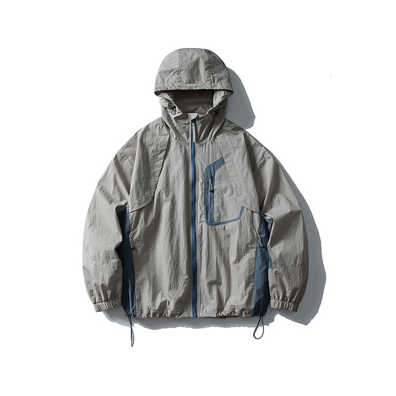Mountain Outdoor Patchwork Loose Versatile Hooded Jacket