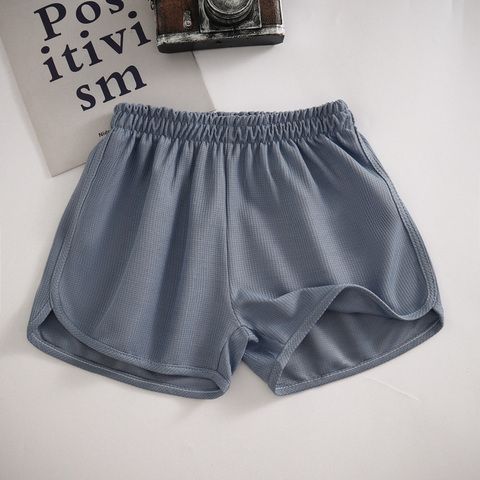 Waffle Knit Sporty Shorts for Women, Plus Size Loose Fit Slimming Casual Home and Outdoor Wear Wide Leg Hot Pants