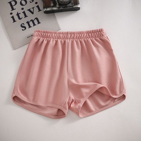 Waffle Knit Sporty Shorts for Women, Plus Size Loose Fit Slimming Casual Home and Outdoor Wear Wide Leg Hot Pants