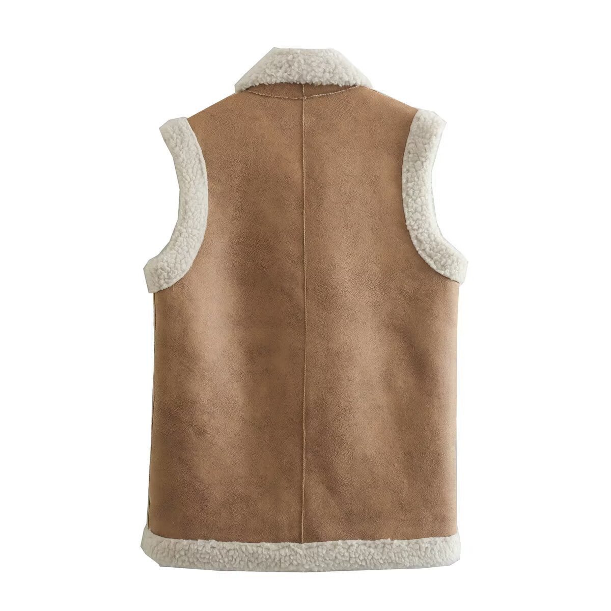 Collar vest with patchwork vest