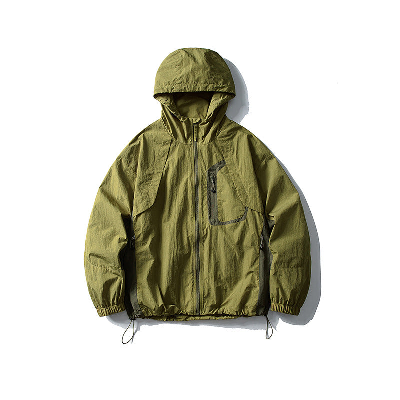 Mountain Outdoor Patchwork Loose Versatile Hooded Jacket