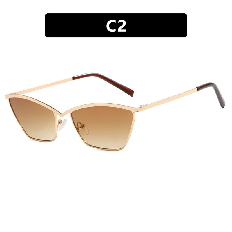 Metal Box Fashion Retro Personalized Sunglasses Outdoor Sports Leisure Sunscreen Driving Trendy Women Cross border Sunglasses