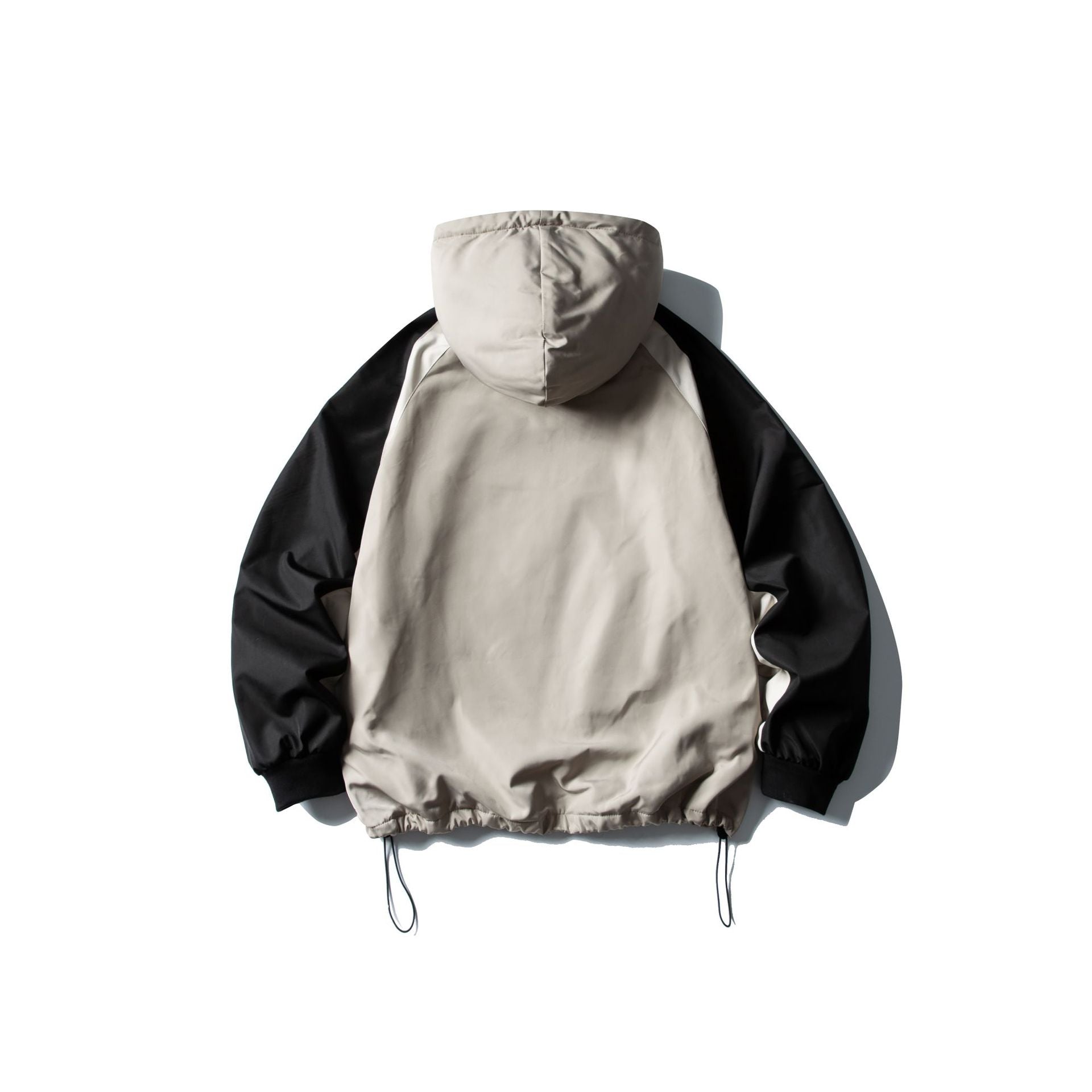 Outdoor Hooded Color-Blocking Sweatshirt with Fleece Lining