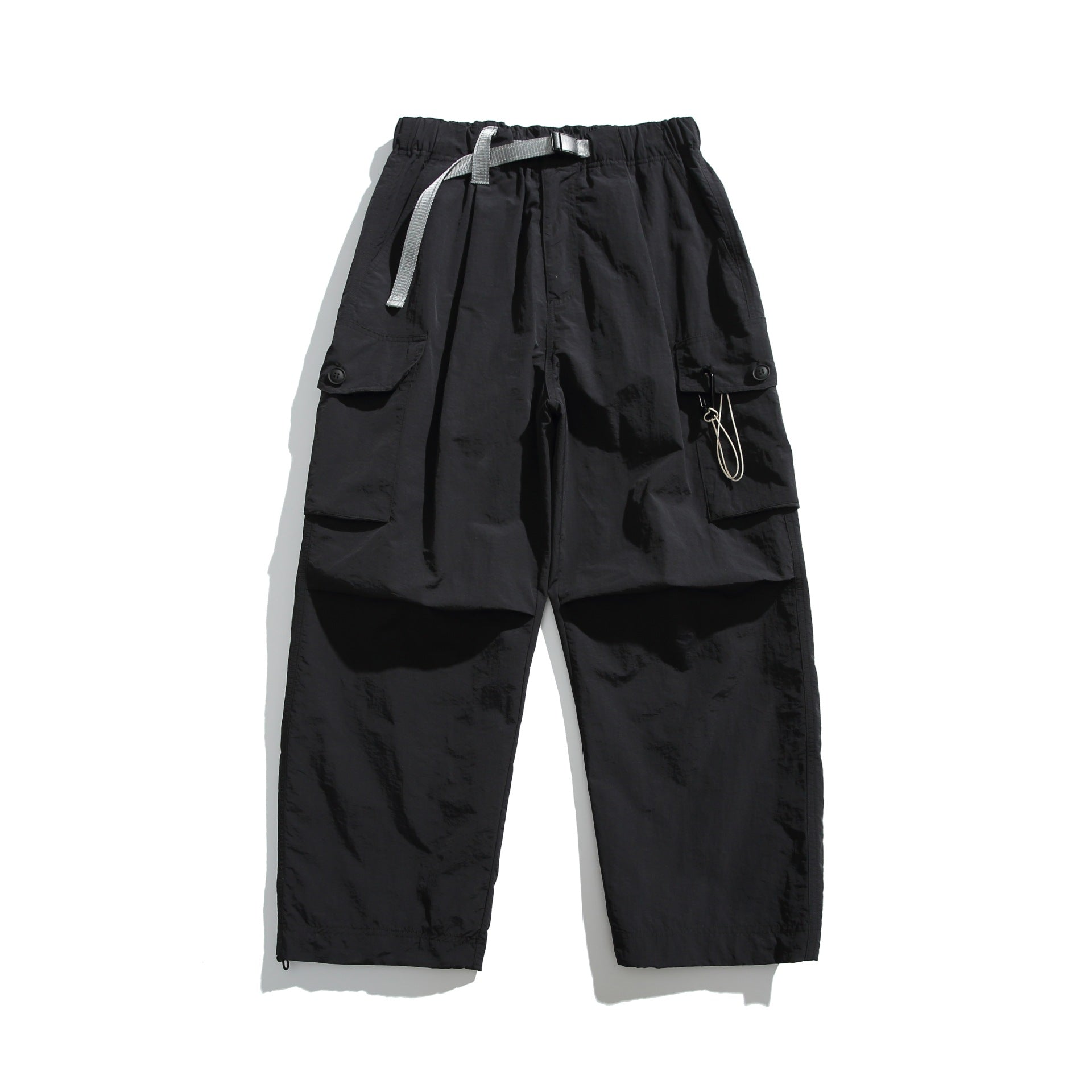 Multiple pockets loose fit outdoor jeans