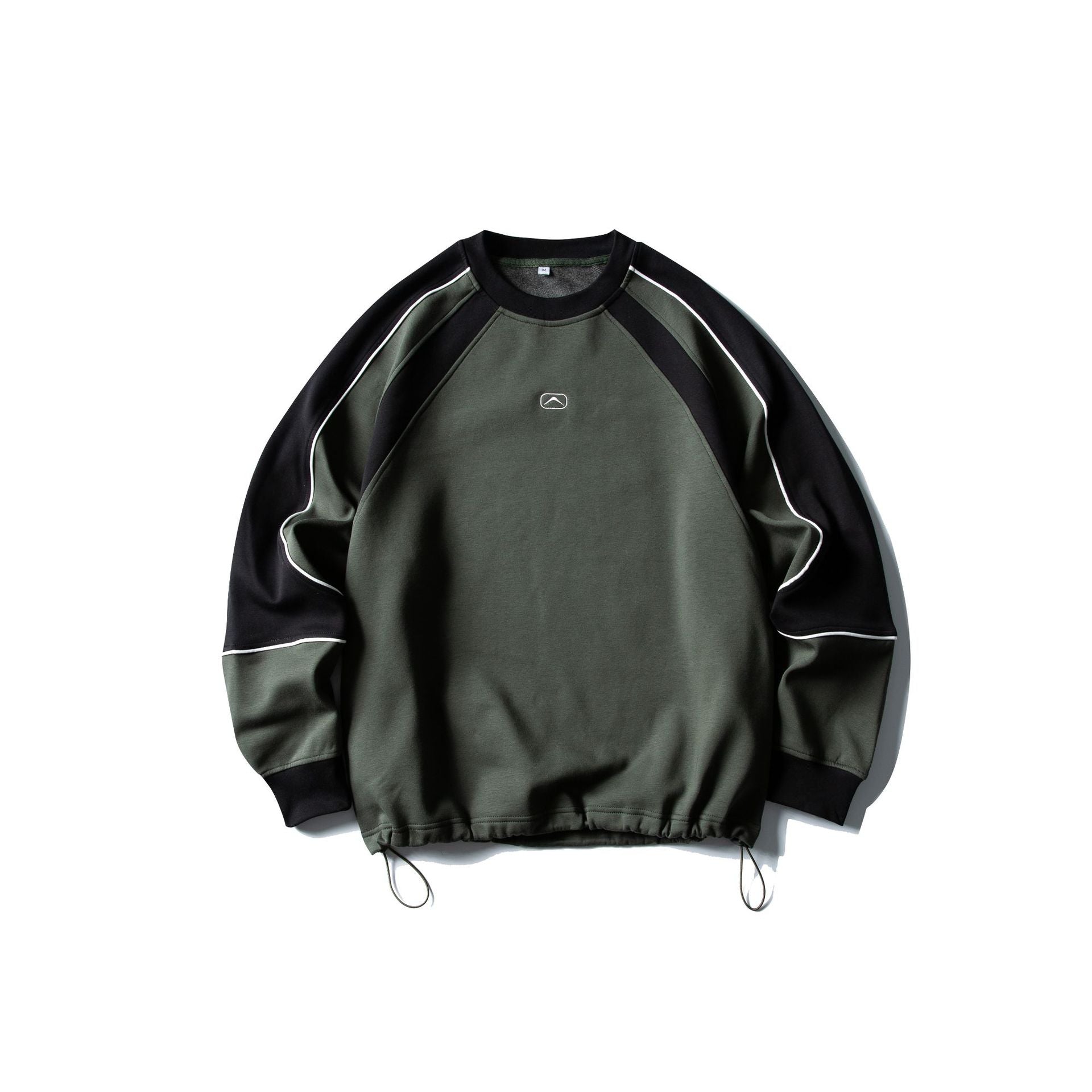 Embroidered Crewneck Fleece-Lined Casual Outdoor Sweatshirt