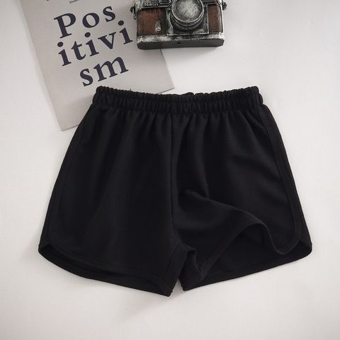 Waffle Knit Sporty Shorts for Women, Plus Size Loose Fit Slimming Casual Home and Outdoor Wear Wide Leg Hot Pants