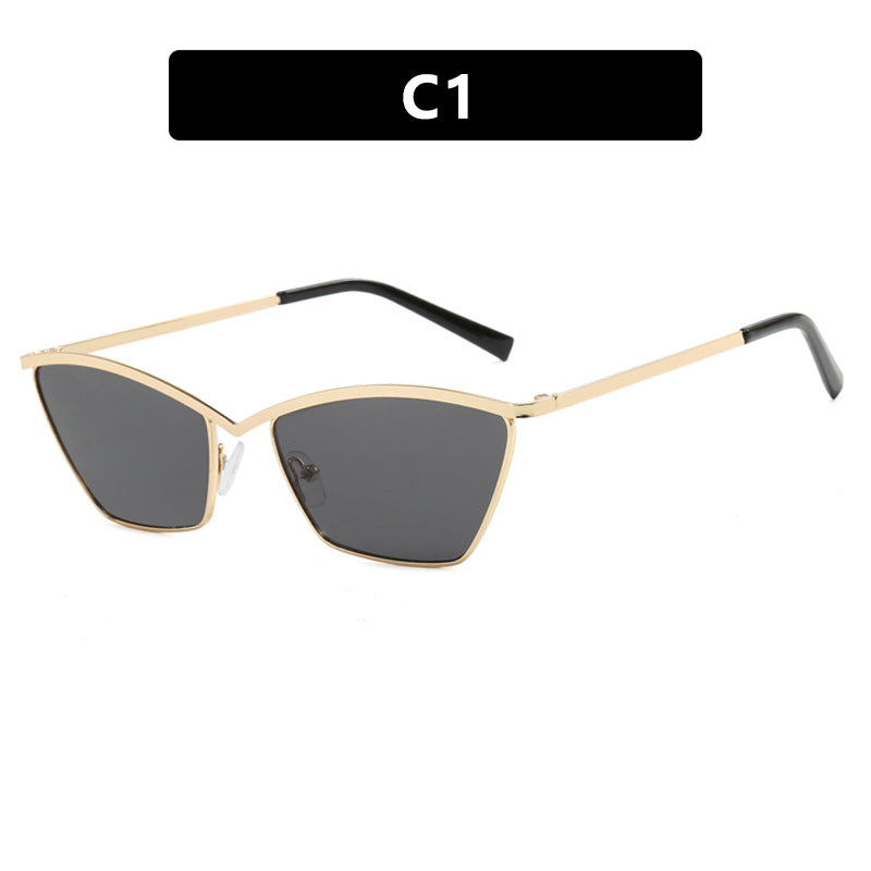 Metal Box Fashion Retro Personalized Sunglasses Outdoor Sports Leisure Sunscreen Driving Trendy Women Cross border Sunglasses