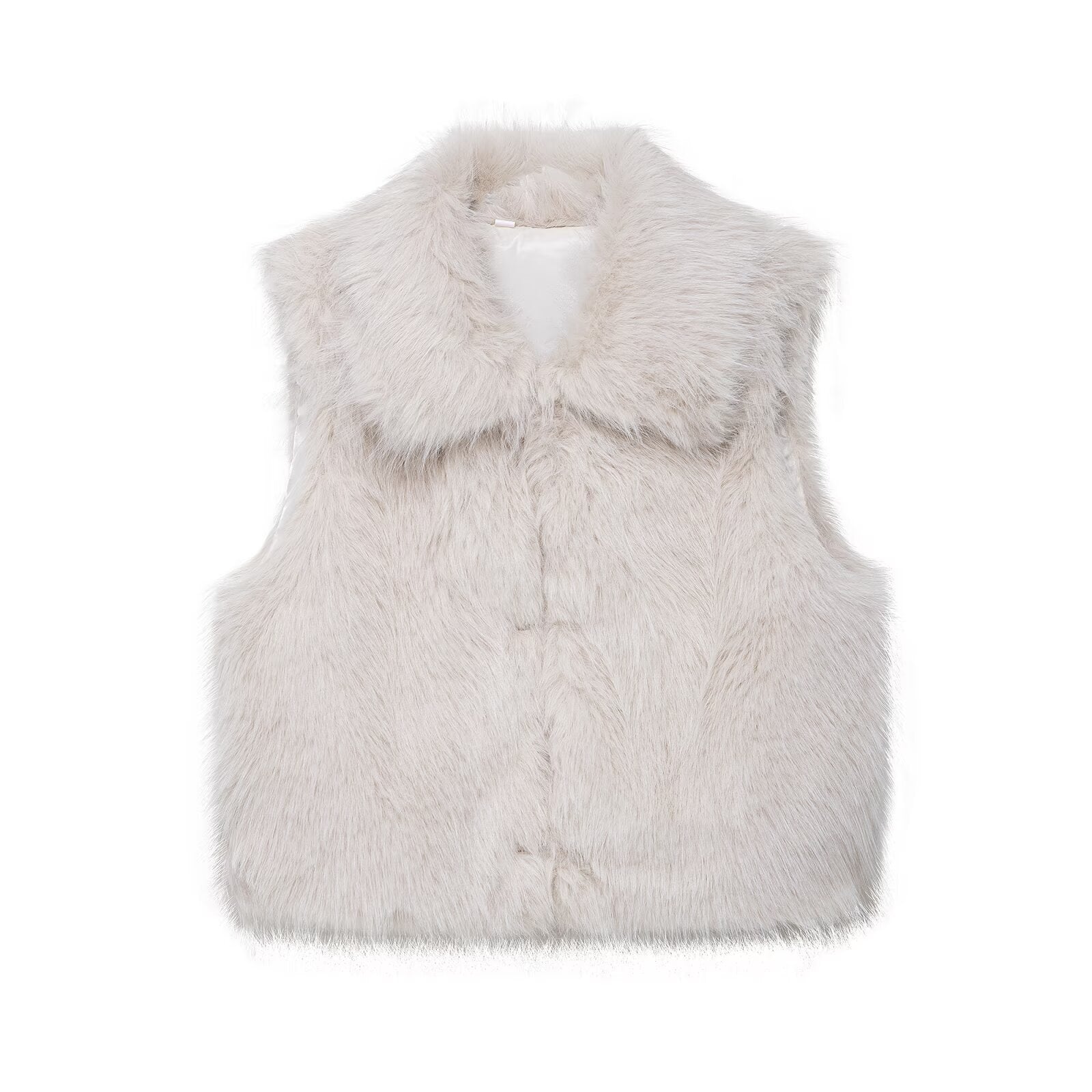 Vest synthetic fur short vest