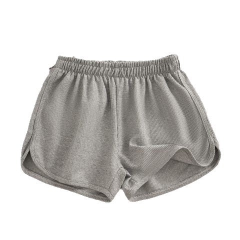 Waffle Knit Sporty Shorts for Women, Plus Size Loose Fit Slimming Casual Home and Outdoor Wear Wide Leg Hot Pants