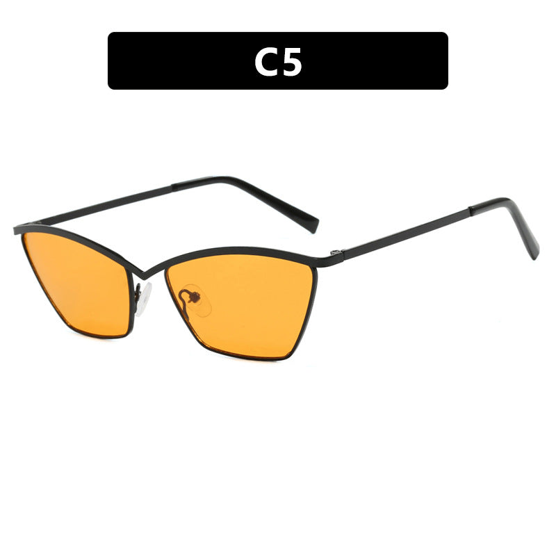 Metal Box Fashion Retro Personalized Sunglasses Outdoor Sports Leisure Sunscreen Driving Trendy Women Cross border Sunglasses