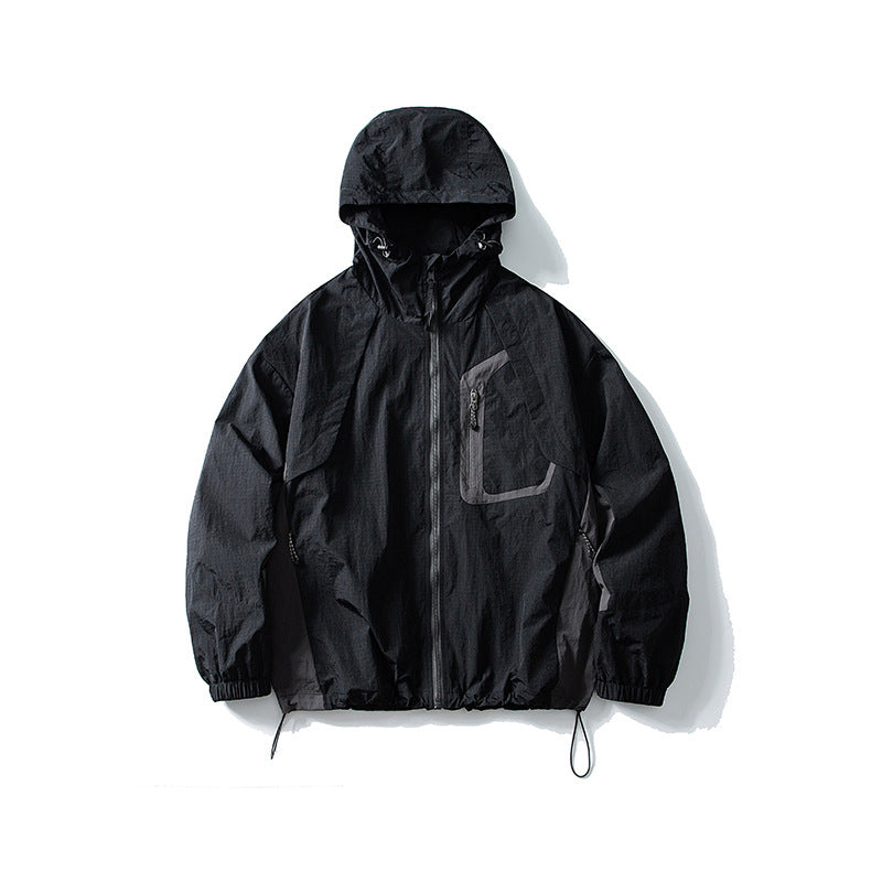 Mountain Outdoor Patchwork Loose Versatile Hooded Jacket