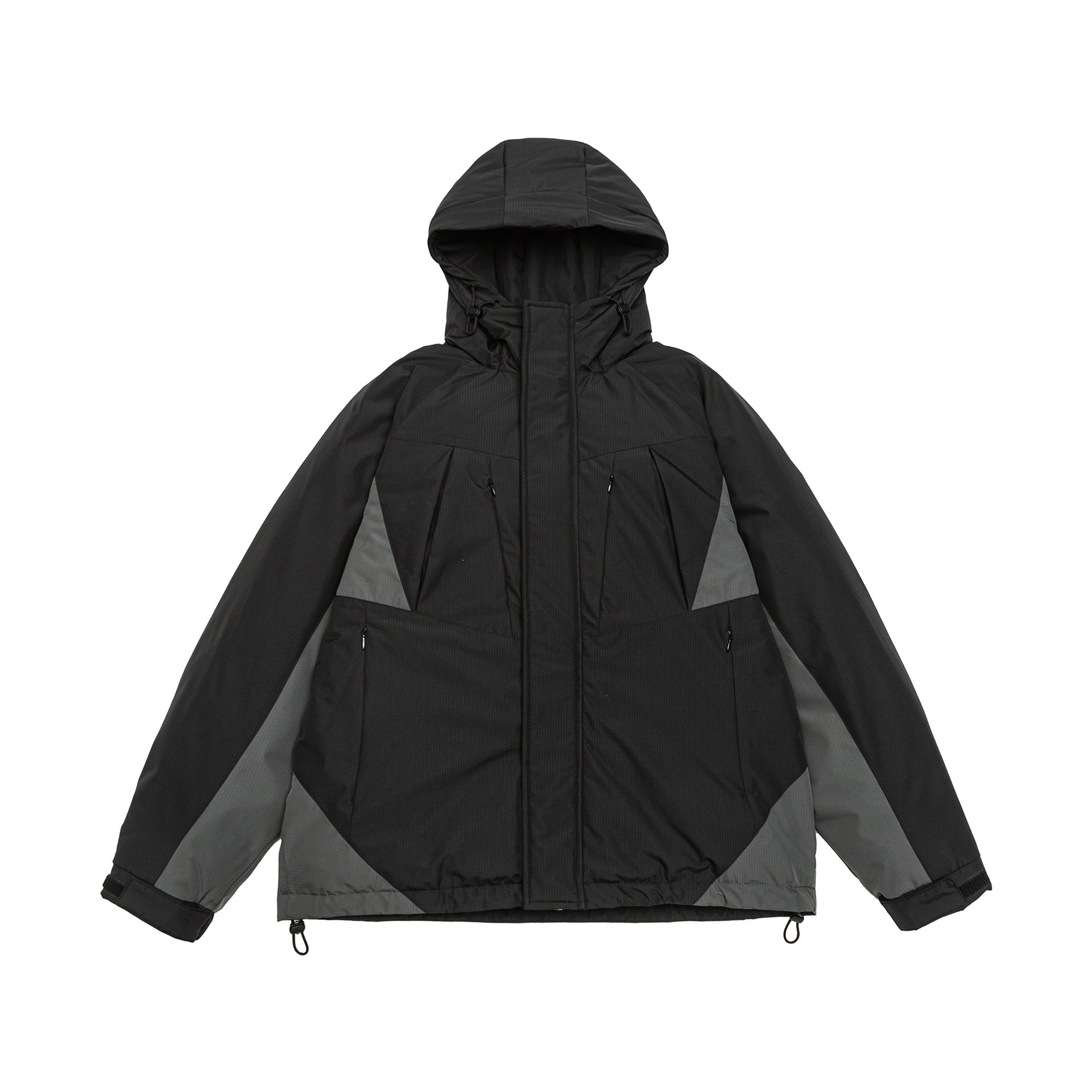 Outdoor Vintage  Down Color-blocked Hooded Down Jacket Coat