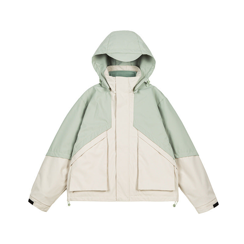 Men's Casual 3-in-1 Detachable Hood Outdoor Jacket